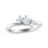 Thumbnail Image 1 of Memories Moments Magic Princess-Cut Diamond Three-Stone Engagement Ring 1/2 ct tw 14K White Gold