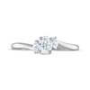 Thumbnail Image 2 of Memories Moments Magic Oval and Marquise-Cut Diamond Three-Stone Engagement Ring 1/2 ct tw 14K White Gold