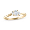 Thumbnail Image 0 of Oval and Marquise-Cut Diamond Three-Stone Engagement Ring 1/2 ct tw 14K Yellow Gold