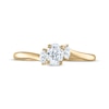 Oval and Marquise-Cut Diamond Three-Stone Engagement Ring 1/2 ct tw 14K Yellow Gold