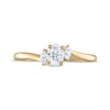 Thumbnail Image 2 of Oval and Marquise-Cut Diamond Three-Stone Engagement Ring 1/2 ct tw 14K Yellow Gold