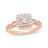 Princess-Cut Diamond Engagement Ring 1/2 ct tw 10K Rose Gold