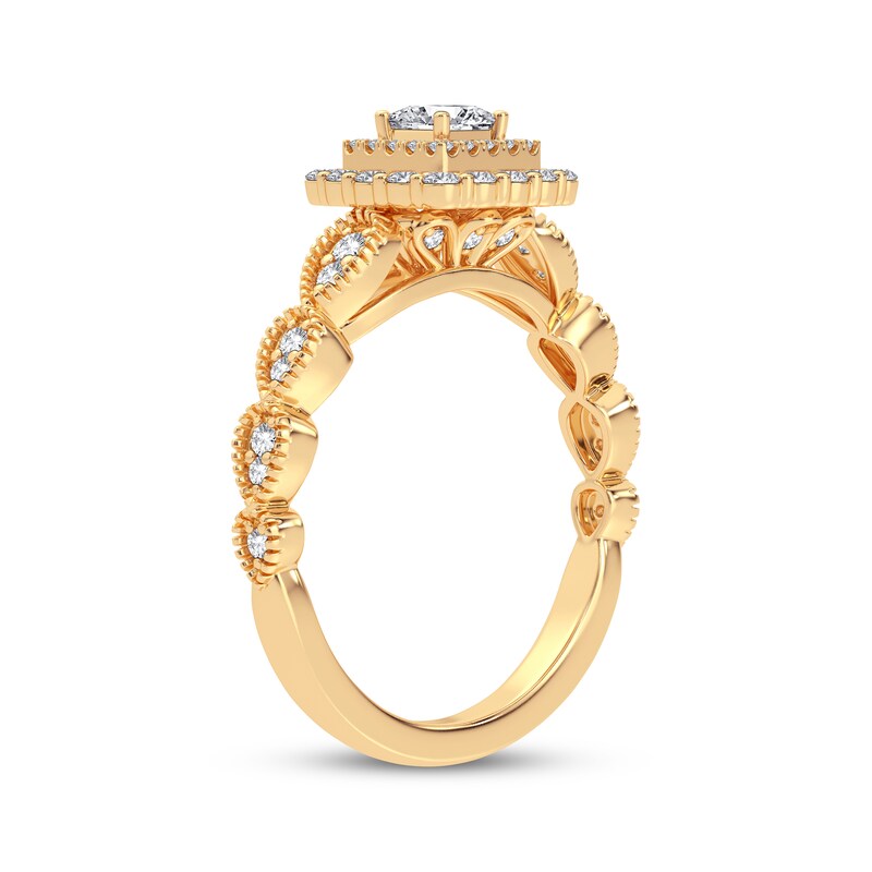 Princess-Cut Diamond Engagement Ring 1/2 ct tw 10K Yellow Gold