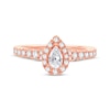 Thumbnail Image 3 of Now + Forever Pear-Shaped & Round-Cut Diamond Engagement Ring 3/4 ct tw 14K Rose Gold