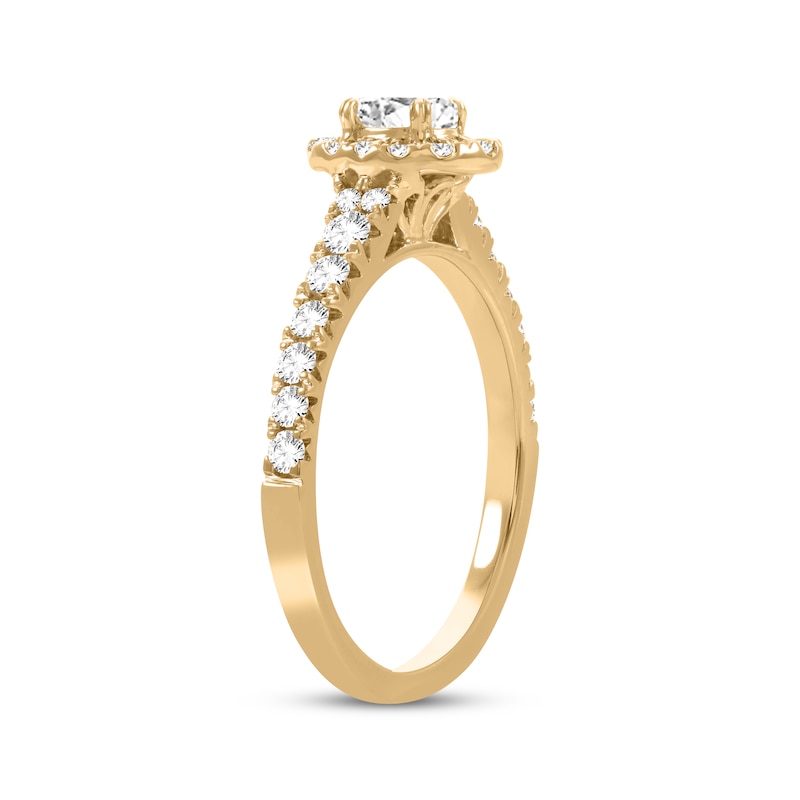 Main Image 2 of Now + Forever Oval & Round-Cut Diamond Engagement Ring 3/4 ct tw 14K Yellow Gold
