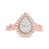 Thumbnail Image 3 of Now + Forever Pear-Shaped & Round-Cut Diamond Engagement Ring 5/8 ct tw 14K Rose Gold