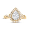 Thumbnail Image 3 of Now + Forever Pear-Shaped & Round-Cut Diamond Engagement Ring 5/8 ct tw 14K Yellow Gold