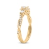 Thumbnail Image 2 of Now + Forever Princess & Round-Cut Diamond Three-Stone Engagement Ring 1/2 ct tw 14K Yellow Gold