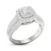 Thumbnail Image 2 of Now + Forever Princess & Round-Cut Diamond Engagement Ring 1-3/8 ct tw 14K White Gold