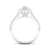 Thumbnail Image 4 of Now + Forever Oval & Round-Cut Diamond Engagement Ring 1-1/4 ct tw 14K White Gold