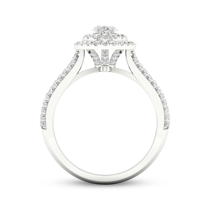 Main Image 4 of Now + Forever Oval & Round-Cut Diamond Engagement Ring 1-1/4 ct tw 14K White Gold