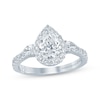 Monique Lhuillier Bliss Pear-Shaped Diamond Engagement Ring 1-3/4 ct tw 18K White Gold