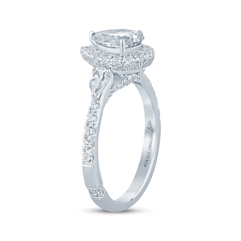 Main Image 2 of Monique Lhuillier Bliss Pear-Shaped Diamond Engagement Ring 1-3/4 ct tw 18K White Gold