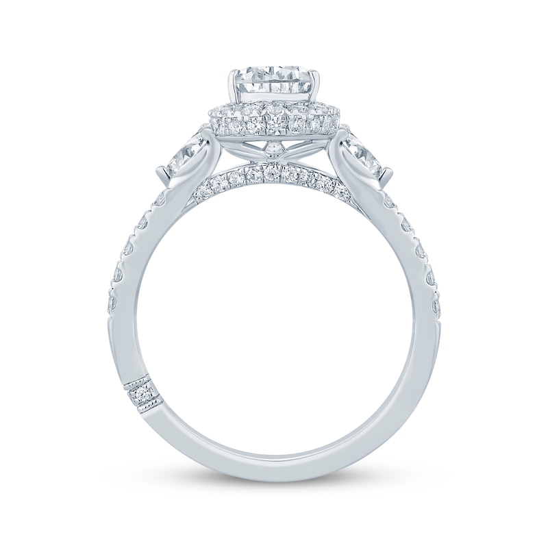 Main Image 3 of Monique Lhuillier Bliss Pear-Shaped Diamond Engagement Ring 1-3/4 ct tw 18K White Gold