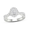 Thumbnail Image 1 of Now + Forever Oval & Round-Cut Diamond Engagement Ring 1-1/5 ct tw 14K White Gold