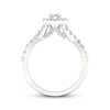Thumbnail Image 4 of Now + Forever Oval & Round-Cut Diamond Engagement Ring 1-1/5 ct tw 14K White Gold