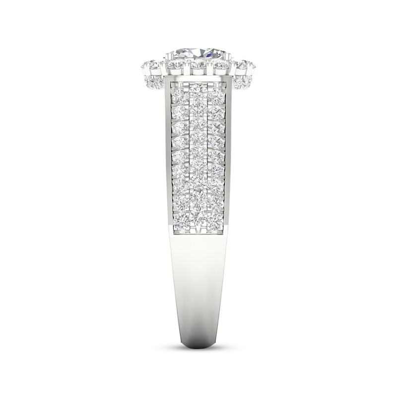 Main Image 3 of Now + Forever Oval & Round-Cut Diamond Engagement Ring 1-3/8 ct tw 14K White Gold