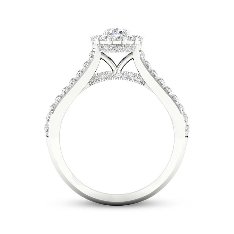 Main Image 4 of Now + Forever Oval & Round-Cut Diamond Engagement Ring 1-3/8 ct tw 14K White Gold