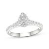Thumbnail Image 1 of Now + Forever Pear-Shaped & Round-Cut Diamond Engagement Ring 7/8 ct tw 14K White Gold