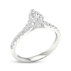 Thumbnail Image 2 of Now + Forever Pear-Shaped & Round-Cut Diamond Engagement Ring 7/8 ct tw 14K White Gold