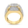 Thumbnail Image 3 of Men's Multi-Diamond Center Cushion-Shaped Tiered Ring 3-3/4 ct tw 10K Yellow Gold