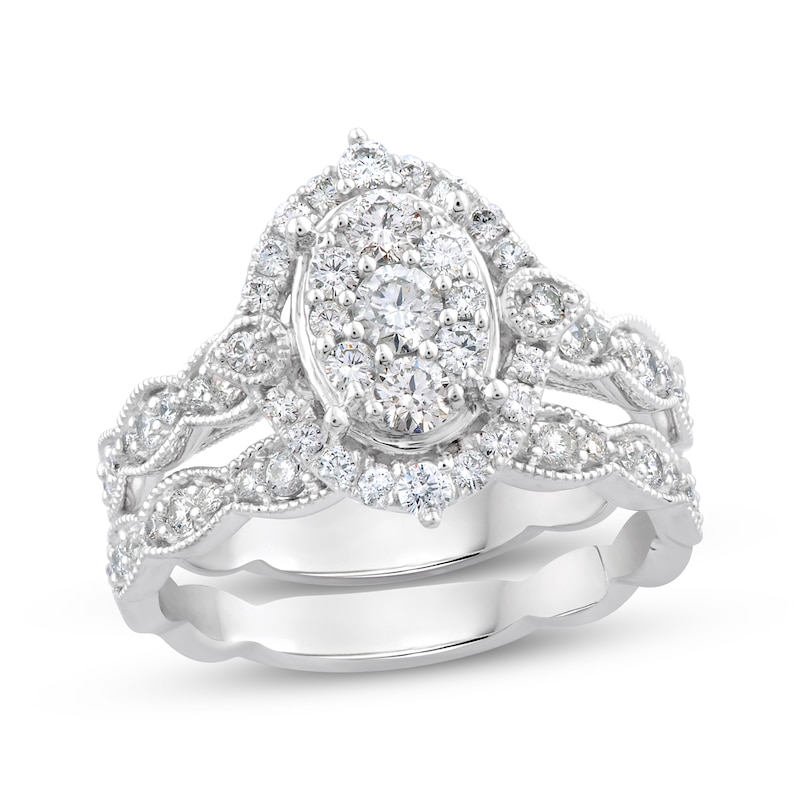 Round-Cut Diamond Bridal Set 1 ct tw 10K White Gold