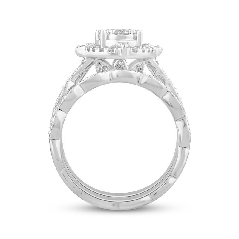Round-Cut Diamond Bridal Set 1 ct tw 10K White Gold