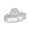 Thumbnail Image 1 of Now + Forever Oval, Round & Baguette-Cut Diamond Bridal Set 1 ct tw 10K White Gold
