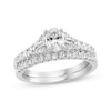 Thumbnail Image 1 of Now + Forever Oval, Baguette & Round-Cut Diamond Bridal Set 1 ct tw 10K White Gold