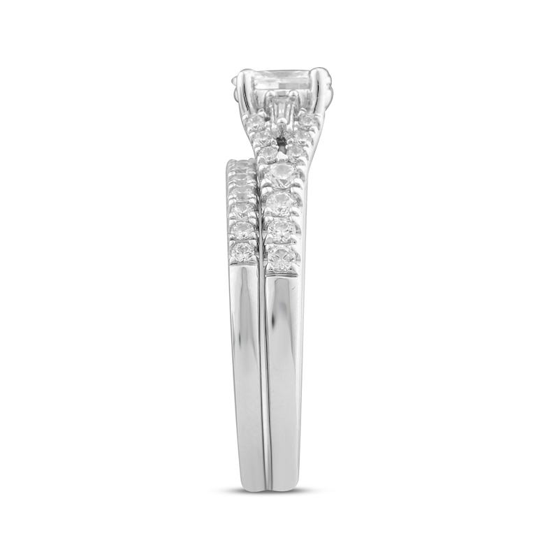 Main Image 2 of Now + Forever Oval, Baguette & Round-Cut Diamond Bridal Set 1 ct tw 10K White Gold