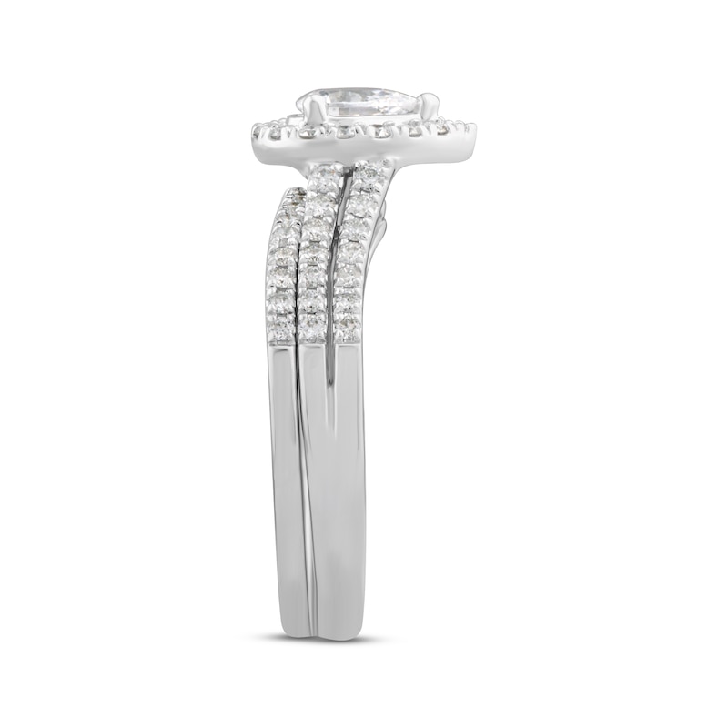 Main Image 2 of Now + Forever Pear-Shaped & Round-Cut Diamond Bridal Set 1 ct tw 10K White Gold