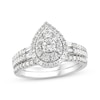 Thumbnail Image 1 of Now + Forever Round & Baguette-Cut Diamond Bridal Set 1 ct tw 10K White Gold