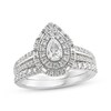 Thumbnail Image 1 of Now + Forever Pear-Shaped, Baguette- & Round-Cut Diamond Bridal Set 1 ct tw 10K White Gold