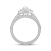 Thumbnail Image 2 of Pear-Shaped, Baguette- & Round-Cut Diamond Bridal Set 1 ct tw 10K White Gold