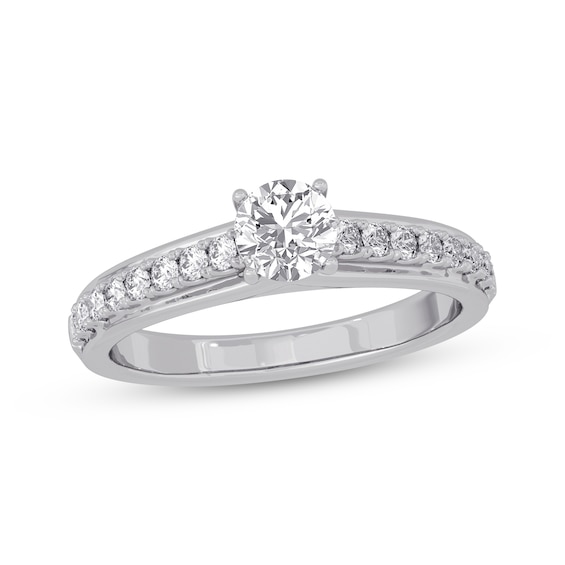 Now + Forever Round-Cut Diamond Engagement Ring 3/4 ct tw 14K White Gold