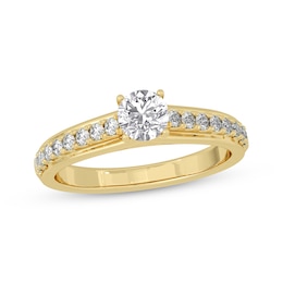 Now + Forever Round-Cut Diamond Engagement Ring 3/4 ct tw 14K Yellow Gold