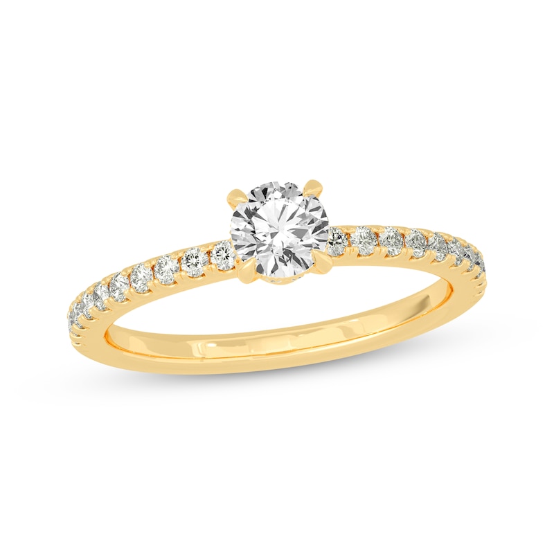 Main Image 1 of Now + Forever Round-Cut Diamond Gallery-Set Engagement Ring 3/4 ct tw 14K Yellow Gold