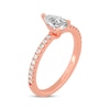 Thumbnail Image 2 of Now + Forever Pear-Shaped & Round-Cut Diamond Gallery-Set Engagement Ring 3/4 ct tw 14K Rose Gold