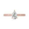 Thumbnail Image 3 of Now + Forever Pear-Shaped & Round-Cut Diamond Gallery-Set Engagement Ring 3/4 ct tw 14K Rose Gold