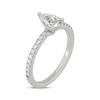 Thumbnail Image 2 of Now + Forever Pear-Shaped & Round-Cut Diamond Gallery-Set Engagement Ring 3/4 ct tw 14K White Gold