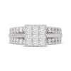 Thumbnail Image 3 of Now + Forever Princess & Round-Cut Multi-Diamond Center Engagement Ring 2 ct tw 14K White Gold