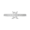 Thumbnail Image 3 of Now + Forever Emerald & Round-Cut Diamond Gallery-Set Engagement Ring 3/4 ct tw 14K White Gold