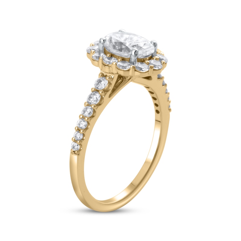 Main Image 2 of Now + Forever Lab-Grown Diamonds Oval-Cut Engagement Ring 1-3/4 ct tw 14K Yellow Gold