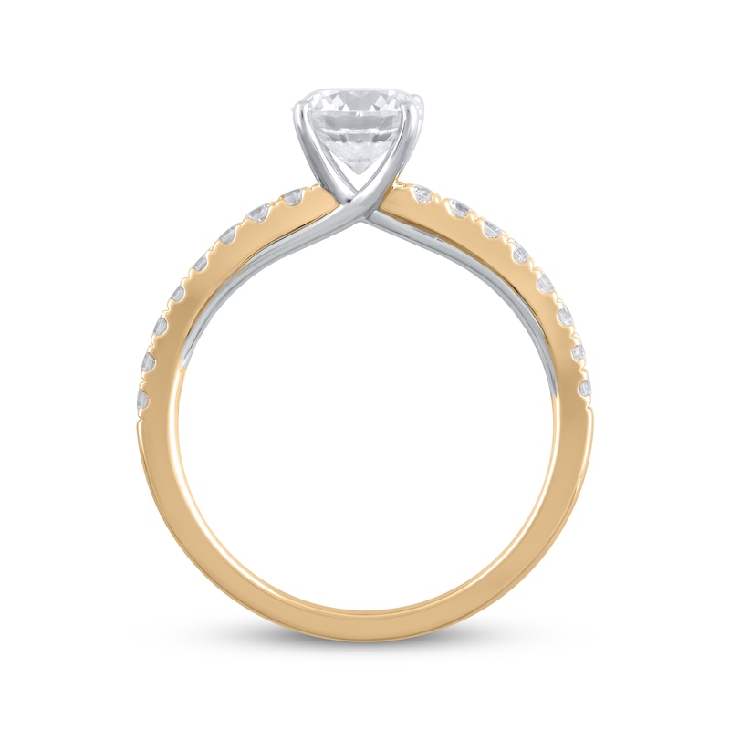 Main Image 2 of Now + Forever Lab-Grown Diamonds Round-Cut Engagement Ring 1-1/4 ct tw 14K Yellow Gold