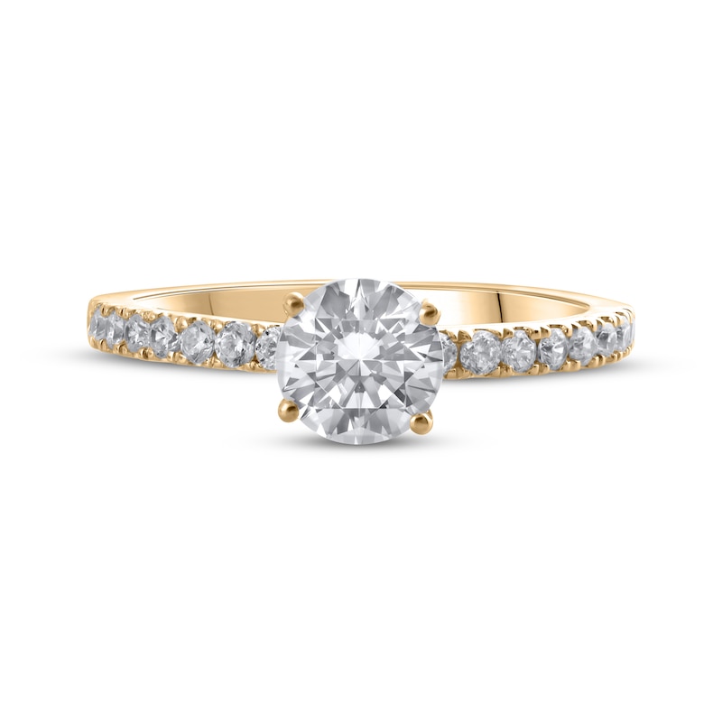 Lab-Created Diamonds by KAY Round-Cut Engagement Ring 1-1/4 ct tw 14K Yellow Gold