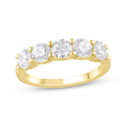 Now + Forever Lab-Grown Diamonds Round-Cut Anniversary Band 2 ct tw 14K Yellow Gold