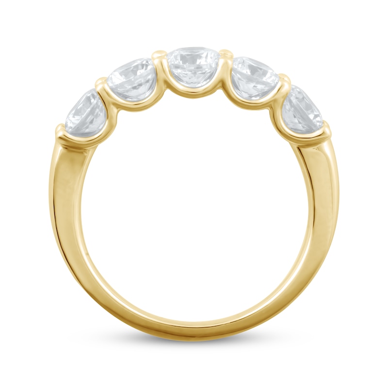Main Image 3 of Now + Forever Lab-Grown Diamonds Round-Cut Anniversary Band 2 ct tw 14K Yellow Gold