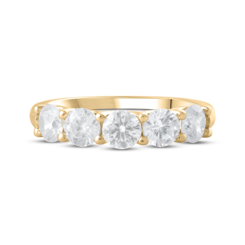 Main Image 4 of Now + Forever Lab-Grown Diamonds Round-Cut Anniversary Band 2 ct tw 14K Yellow Gold