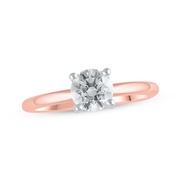 Now + Forever Lab-Grown Diamonds Round-Cut Solitaire Engagement Ring 1 ct tw 14K Rose Gold (F/SI2)