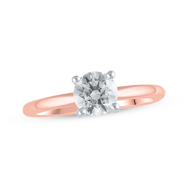Main Image 1 of Now + Forever Lab-Grown Diamonds Round-Cut Solitaire Engagement Ring 1 ct tw 14K Rose Gold (F/SI2)